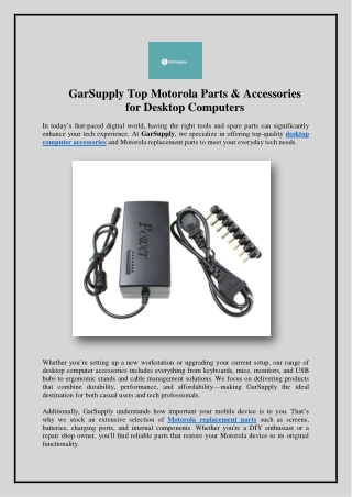 GarSupply Top Motorola Parts & Accessories for Desktop Computers