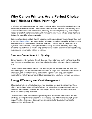 Canon Printers