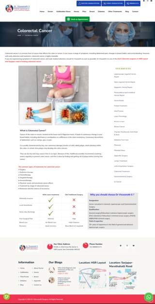 Colorectal Cancer Treatment in Sarjapur Road, HSR Layout,Bangalore