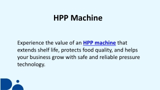 HPP Machine