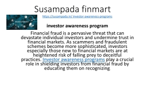 Investor awareness empowering- susampada