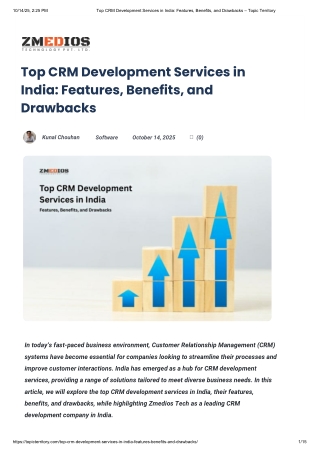 Top CRM Development Services in India Features, Benefits, and Drawbacks