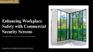 Enhancing Workplace Safety with Commercial Security Screens