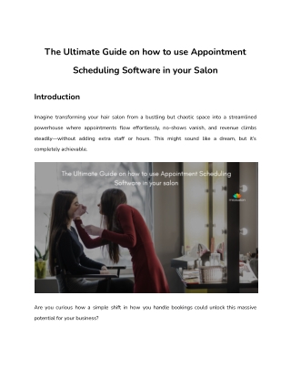 Eliminate No-Shows Using Salon Booking Software