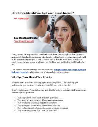 How Often Should You Get an Eye Test? Find Out Here