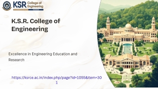 Dean’s Message – KSR College of Engineering