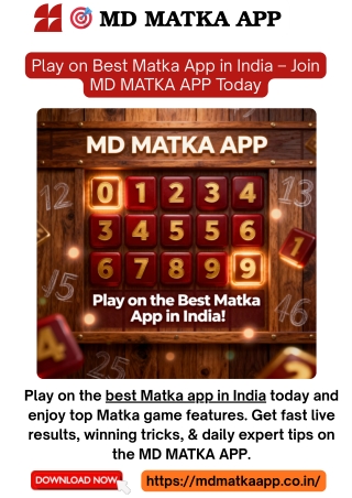 Play on Best Matka App in India – Join MD MATKA APP Today