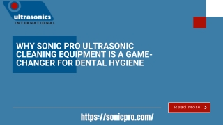 Sonic Pro Ultrasonics for Commercial Cleaning: Fast & Efficient