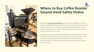 Where to buy coffee roaster second hand safely online