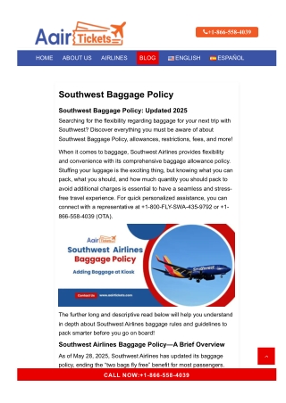 Southwest Baggage Policy