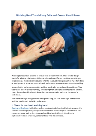 Wedding Band Trends Every Bride and Groom Should Know