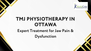 TMJ Physiotherapy Ottawa  TMJ Ottawa  MapleCare Physiotherapy
