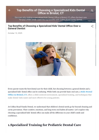 Kids dental office bristol ct