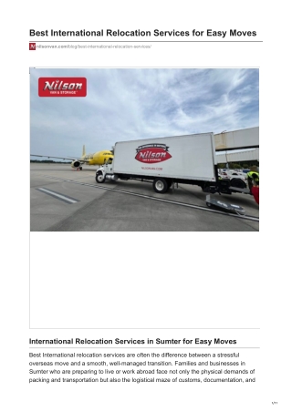 Best International Relocation Services for Easy Moves