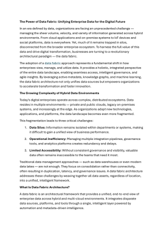 Enterprise Data Fabric