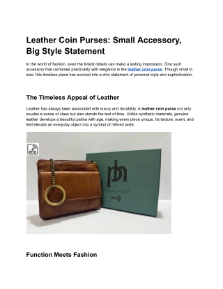 Leather Coin Purses_ Small Accessory, Big Style Statement