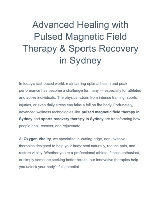 Advanced Ozone Therapy for Holistic Wellness | Oxygen Vitality
