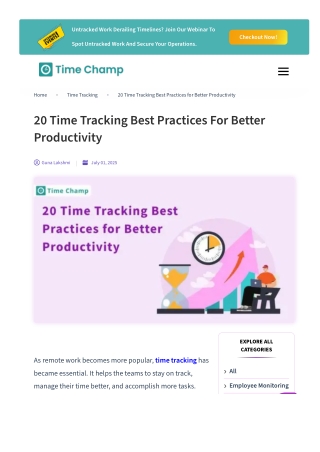 20 Time Tracking Best Practices for Better Productivity
