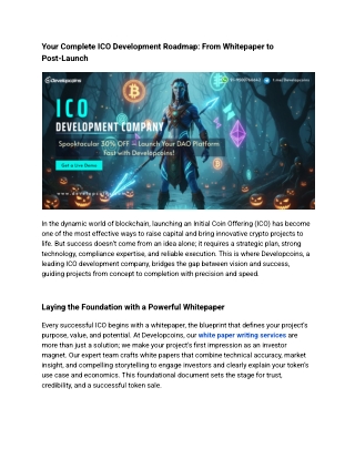 Your Complete ICO Development Roadmap_ From Whitepaper to Post-Launch