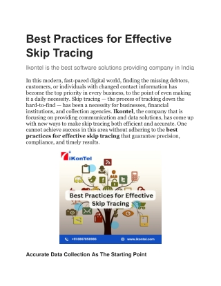 Best Practices for Effective Skip Tracing