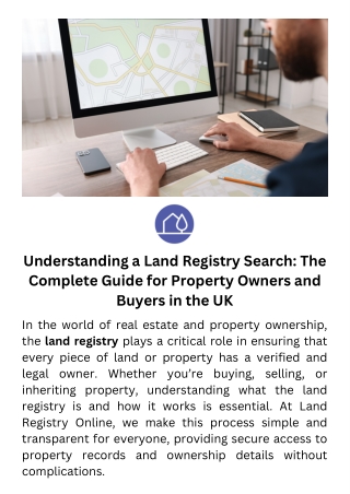 Understanding a Land Registry Search The Complete Guide for Property Owners and Buyers in the UK