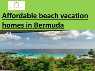 Affordable beach vacation homes in Bermuda