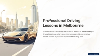 Professional Driving Lessons in Melbourne