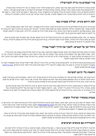 מונית מירושלים לתל אביב לעסקים: חיבור בין מרכזי תעשייה