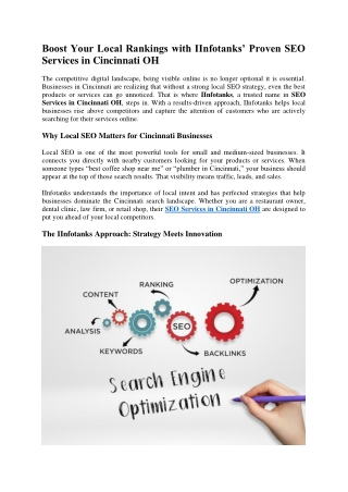 SEO Services Cincinnati OH​