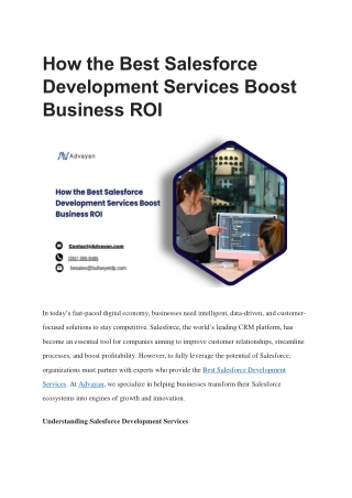 Best Salesforce Development Services