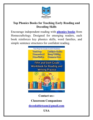 Top Phonics Books for Teaching Early Reading and Decoding Skills