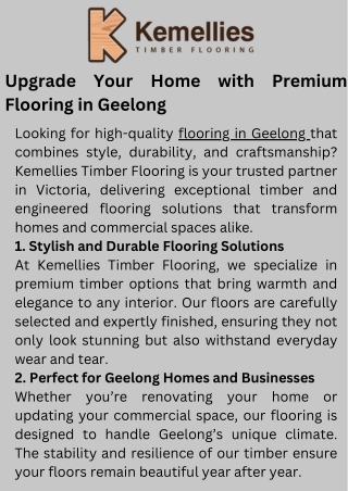 Upgrade Your Home with Premium Flooring in Geelong