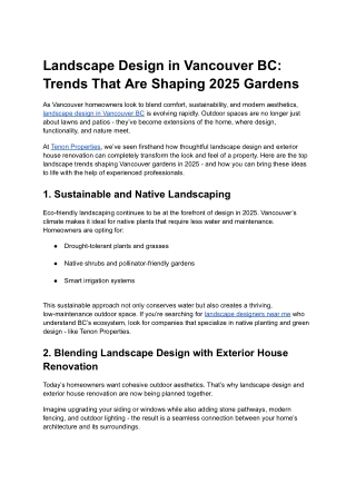 Landscape Design in Vancouver BC_ Trends That Are Shaping 2025 Gardens