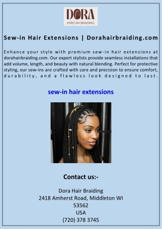 Sew-in Hair Extensions Dorahairbraiding.com