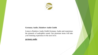 Germany Audio  Rainbow Audio Gmbh