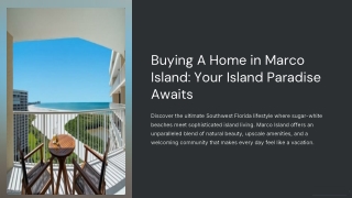 Buying A Home in Marco Island