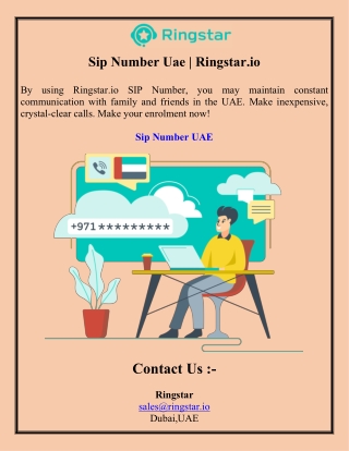 Sip Number Uae  Ringstar.io