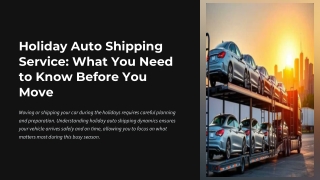 Auto Shipping Service