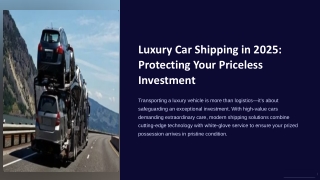 luxury car shipping