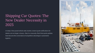 Shipping Car Quotes