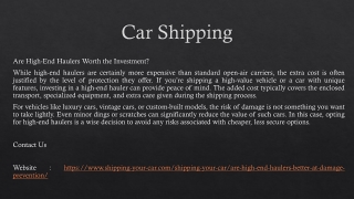 Car Shipping