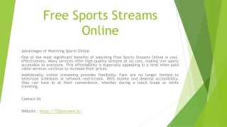 Free Sports Streams Online