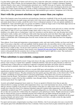 Eco-Friendly Auto Glass Replacement Options