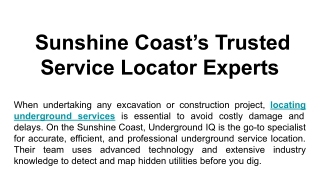Sunshine Coast’s Trusted Service Locator Experts