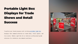 Portable Light Box Displays for Trade Shows and Retail Success