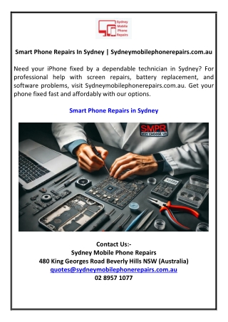 Smart Phone Repairs In Sydney | Sydneymobilephonerepairs.com.au