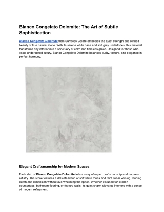 Bianco Congelato Dolomite_ The Art of Subtle Sophistication