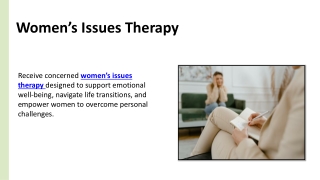 Women’s Issues Therapy