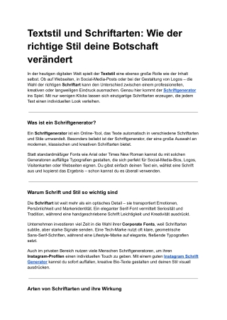 Textstil und Schriftarten_ Wie der richtige Stil deine Botschaft verändert