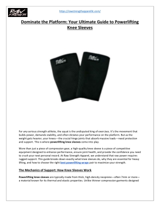 Dominate the Platform: Your Ultimate Guide to Powerlifting Knee Sleeves